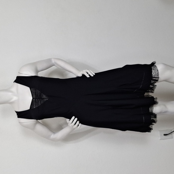 ACTRICE Paris Black Lace Whimsigoth Made in France Quiet Luxury Dress Size T3=M - Picture 2 of 15